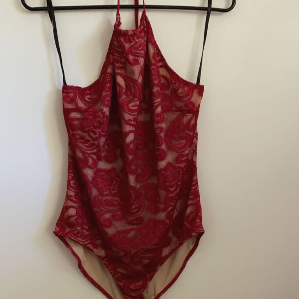 Red bodysuit